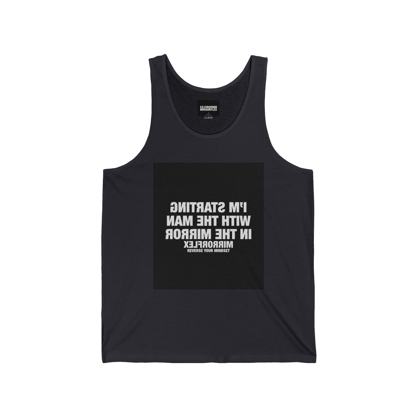 Motivational Unisex Jersey Tank | Life Reflection Quote | Fitness & Casual Wear