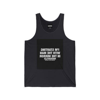 Motivational Unisex Jersey Tank | Life Reflection Quote | Fitness & Casual Wear