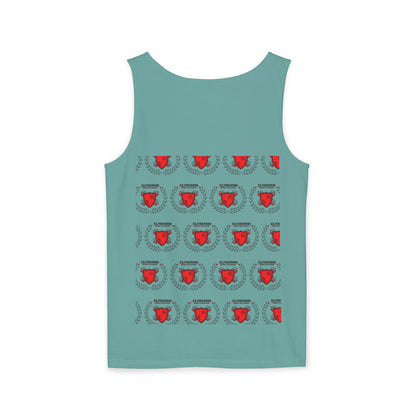 Unisex Garment-Dyed Tank Top - 'Light Weight Baby' Gym Shirt with Back Design