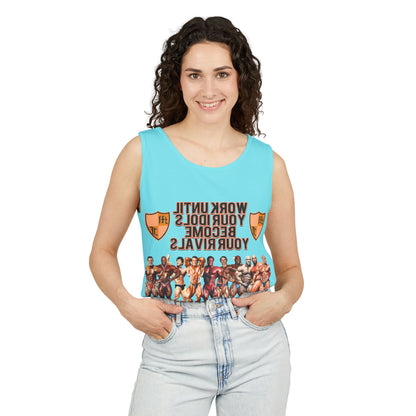 Motivational Fitness Tank Top - "Work Until Your Idols Become Your Rivals"