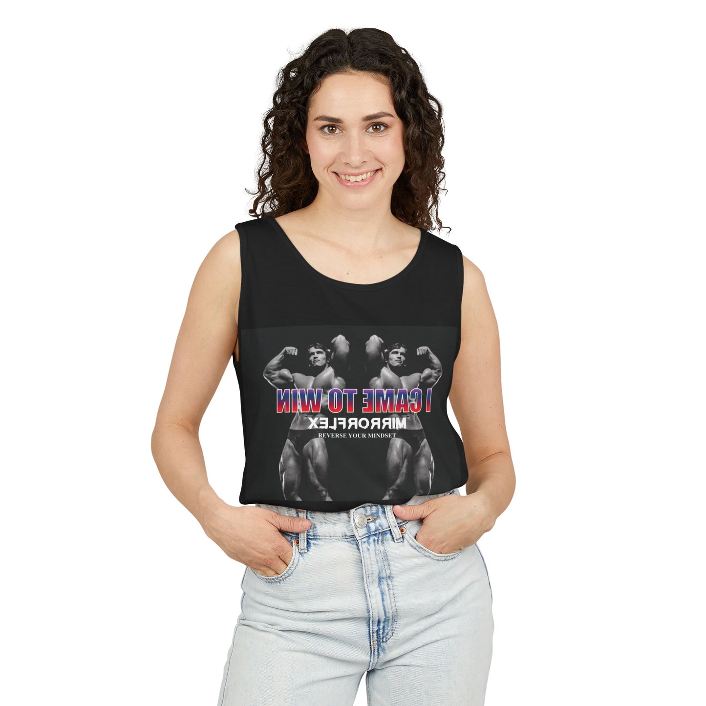 Unisex Garment-Dyed Tank Top - 'I Came to Win' Motivational Gym Wear