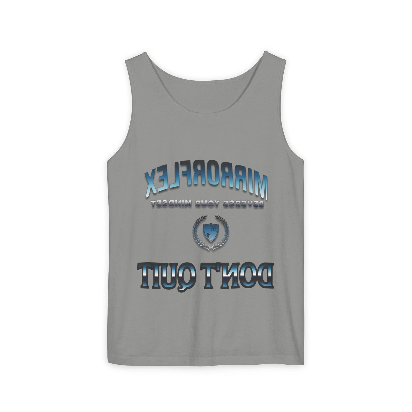 Unisex Garment-Dyed Tank Top - "Don't Quit" Motivational Shirt for Athletes & Casual Wear