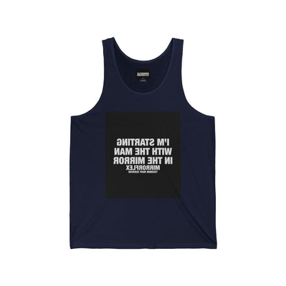 Motivational Unisex Jersey Tank | Life Reflection Quote | Fitness & Casual Wear