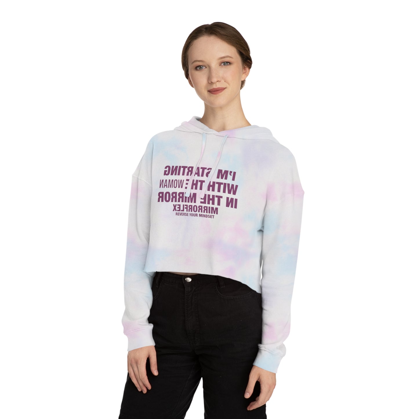 Empowerment Cropped Hoodie - 'I'm Starting With The Woman In The Mirror'