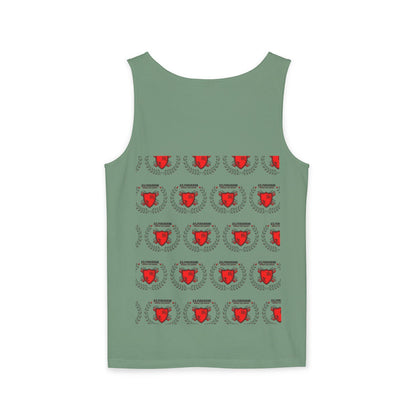 Unisex Garment-Dyed Tank Top - 'Light Weight Baby' Gym Shirt with Back Design
