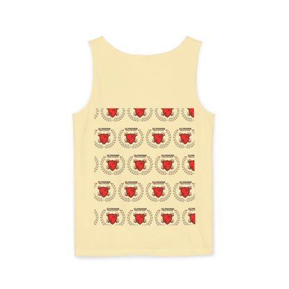 Unisex Garment-Dyed Tank Top - 'Light Weight Baby' Gym Shirt with Back Design