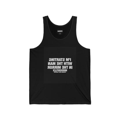 Motivational Unisex Jersey Tank | Life Reflection Quote | Fitness & Casual Wear