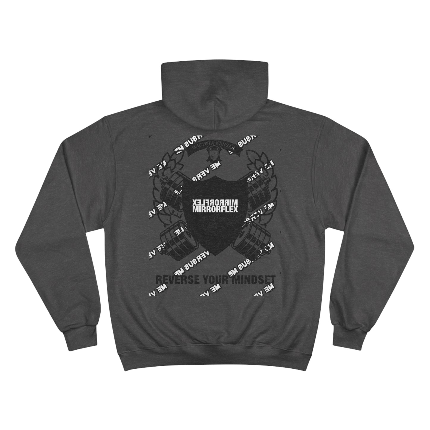 Motivational Champion Hoodie - Reverse Your Mindset, Fitness Inspiration, Gym Wear