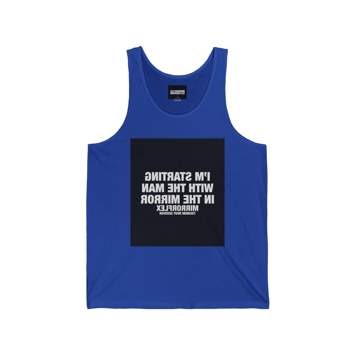 Motivational Unisex Jersey Tank | Life Reflection Quote | Fitness & Casual Wear