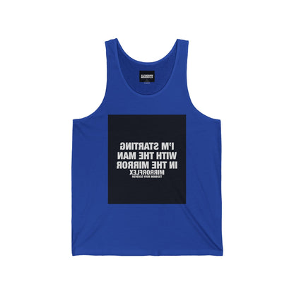 Motivational Unisex Jersey Tank | Life Reflection Quote | Fitness & Casual Wear