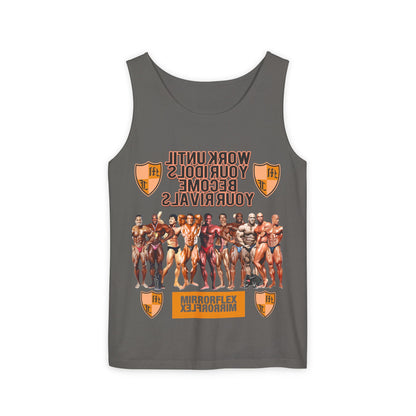 Motivational Fitness Tank Top - "Work Until Your Idols Become Your Rivals"