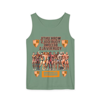 Motivational Fitness Tank Top - "Work Until Your Idols Become Your Rivals"