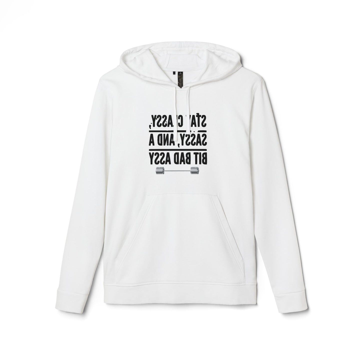 Adidas Unisex Fleece Hoodie - Motivational Fitness Sweatshirt with ‘Stay Classy’ Design