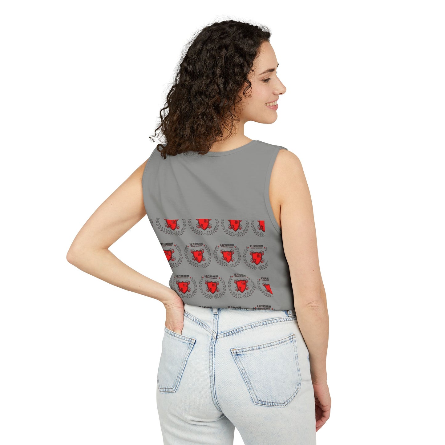 Unisex Garment-Dyed Tank Top - 'Light Weight Baby' Gym Shirt with Back Design