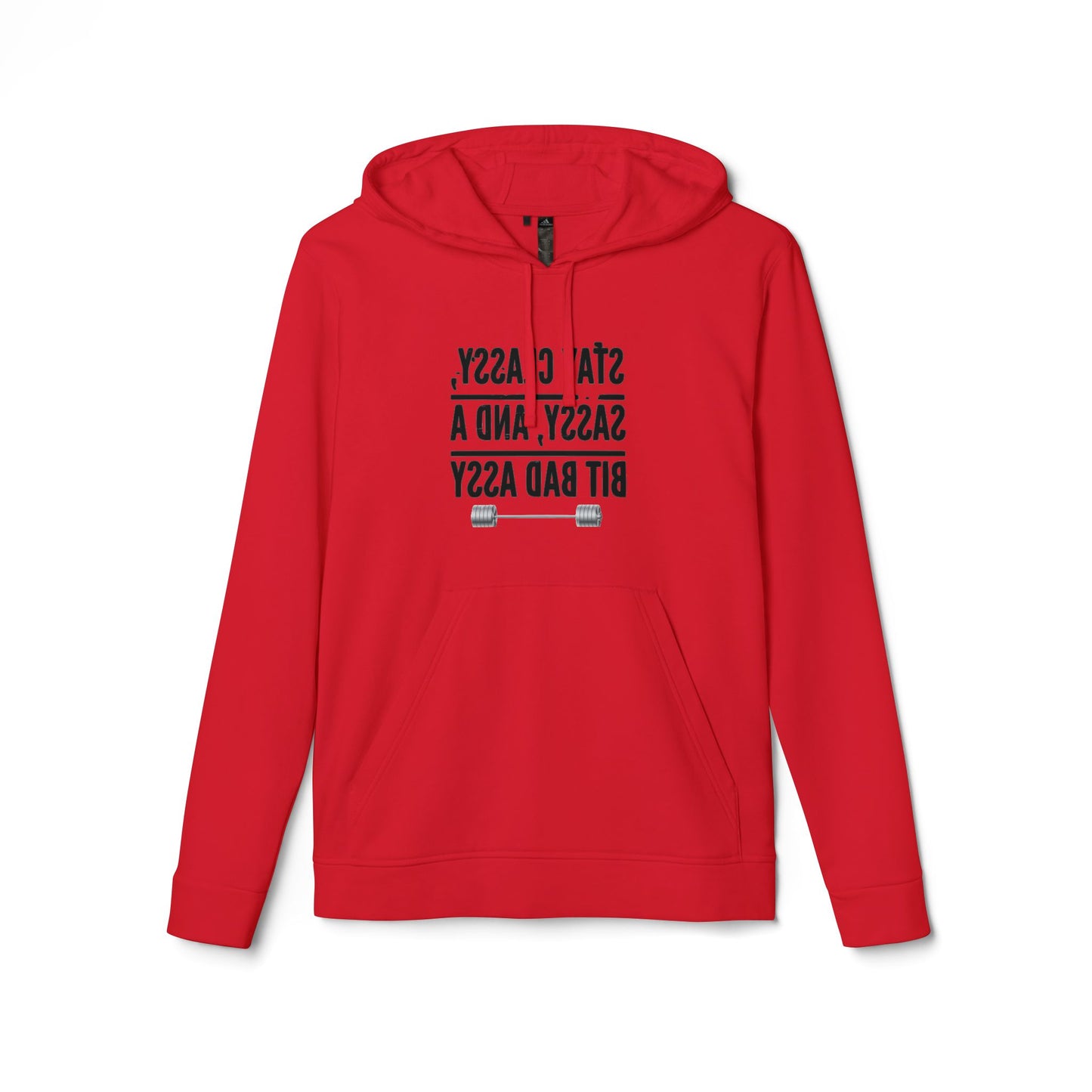 Adidas Unisex Fleece Hoodie - Motivational Fitness Sweatshirt with ‘Stay Classy’ Design