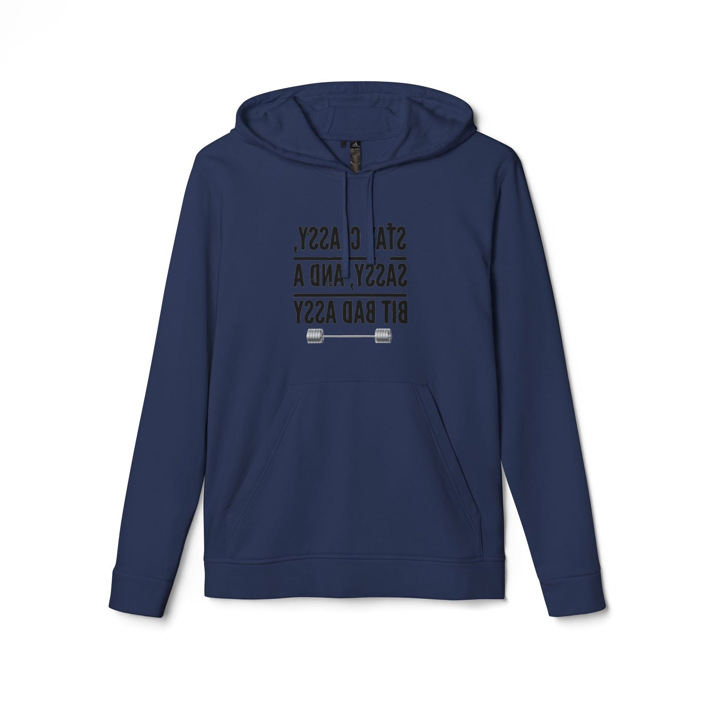 Adidas Unisex Fleece Hoodie - Motivational Fitness Sweatshirt with ‘Stay Classy’ Design